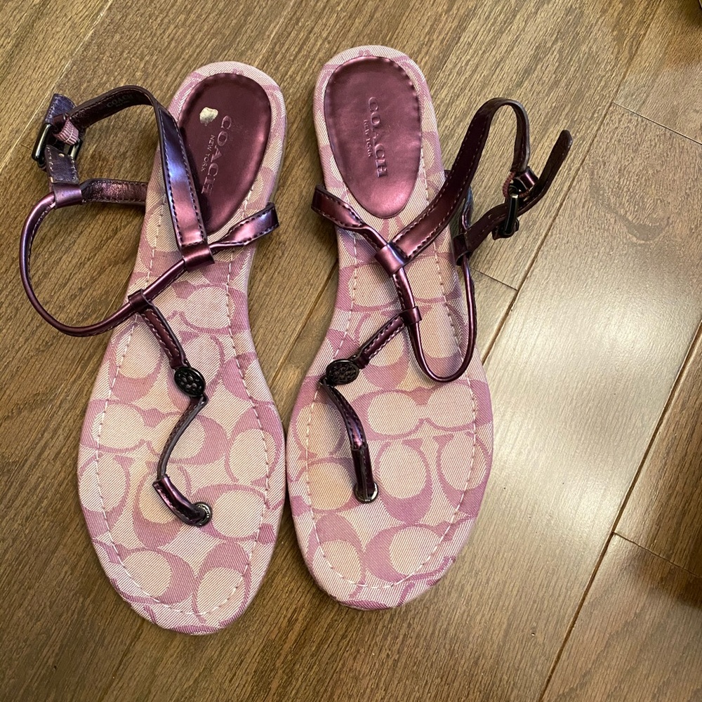 Never worn coach sandals